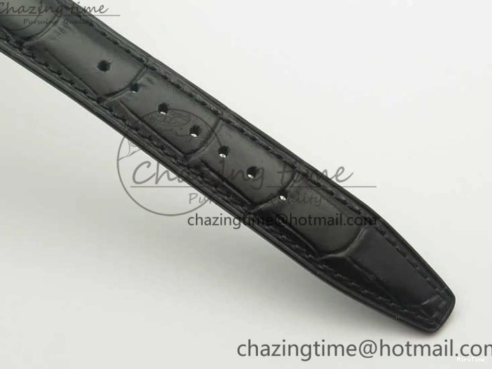 MIROTIME 0404 Portofino Automatic SS TWF 1:1 Best Edition Black Dial on Black Leather Strap A TravelReady 7199
